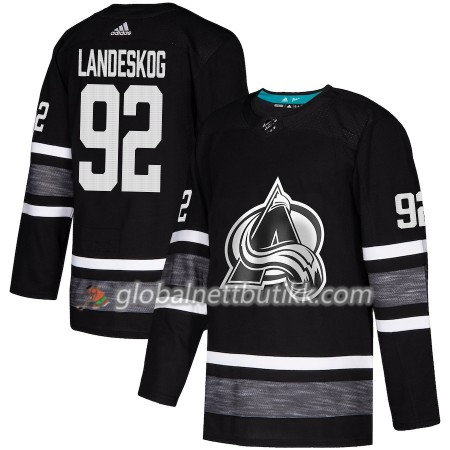 Colorado Avalanche Hockeydrakt Gabriel Landeskog 92 Svart 2019 NHL All-Star Adidas Authentic - Herre
